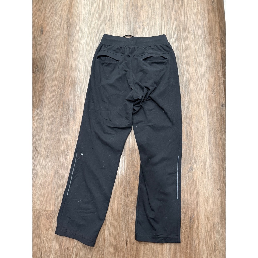 Lululemon Womens Black Straight Leg Athletic Training Pants Size S Drawstring